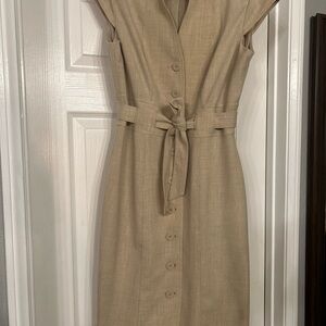 Calvin Klein full button down lined dress sz4